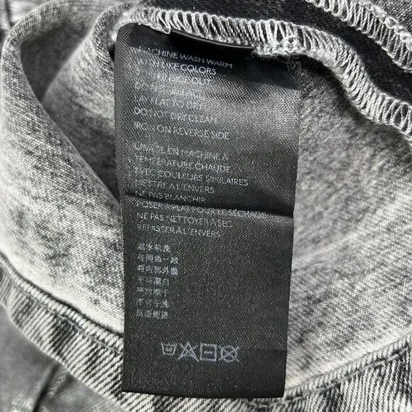 Pilcro and the Letterpress Silver Metallic Denim Mini Skirt Size 6 - Picture 8 of 9